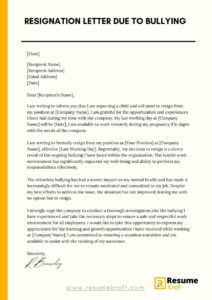 Sample Hostile Work Environment Letter Template Sample